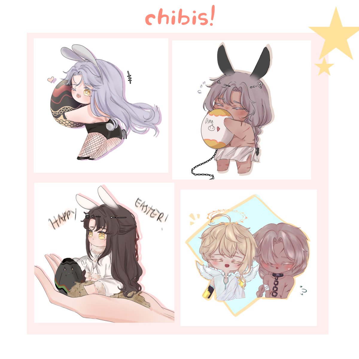 Hi hi~ I'm up for commision if anyone is interested dm me in my ig: @starry_d.reamer ~ 

Here are some of my samples below!

[Retweets appreciated✨️]