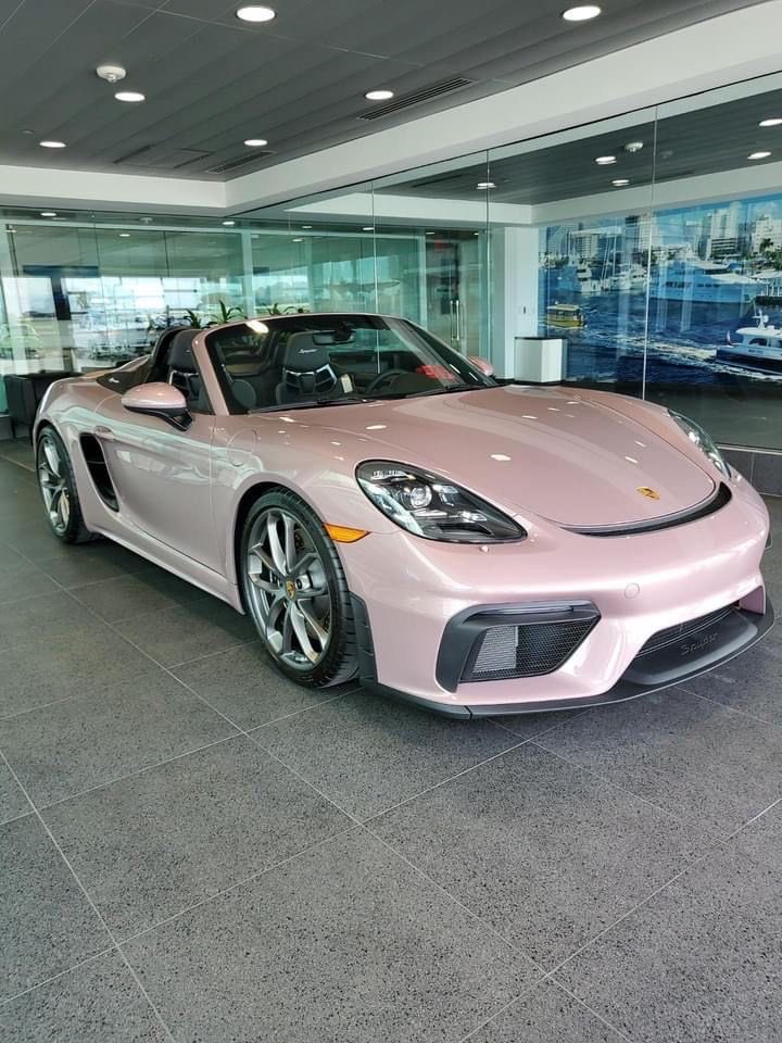 Lvspink0's tweet photo. all girls want is a pink porsche https://t.co/XLPYbwqEMQ
