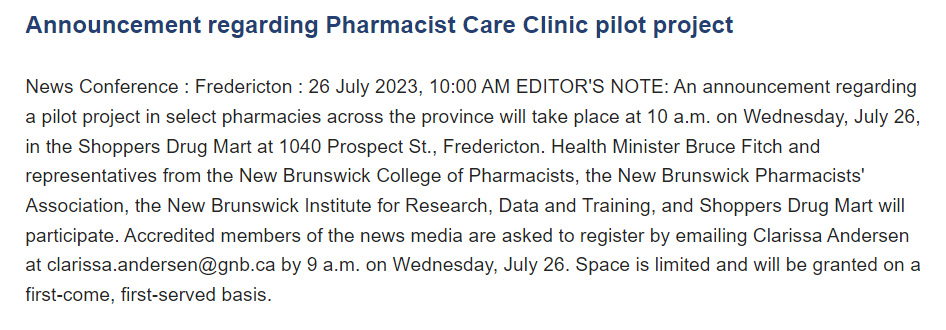NB Pharmacists' Association / Pharmaciens du N.-B. tweet media