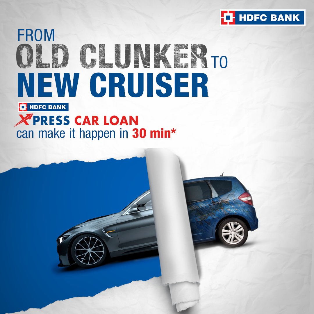 Pdcpoint's tweet photo. HDFC Bank Xpress Car Loan is here to help you hit the road in style, get loan up to 25 lakh​s
🌐 100% Digital 📄 Minimal documentation 🕧 30-min disbursal.​

Visit here : Pdc Point HDFC BC POINT 

#HDFCBank #CarLoans #XpressCarLoan #Loan #Finance #Money https://t.co/u9jXhe0PvX