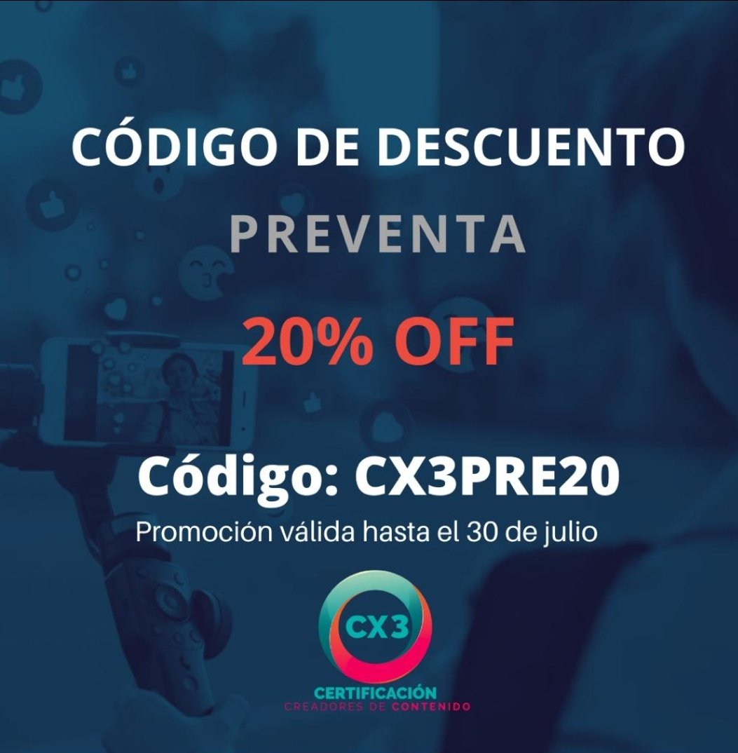 ¡Sé parte de la generación que transforma!

Regístro: http//www.cx3.mx 

#influencers #mercadologos #Comunicadores #creativos #asociacioninternetmx #AFavorDeLoMejor