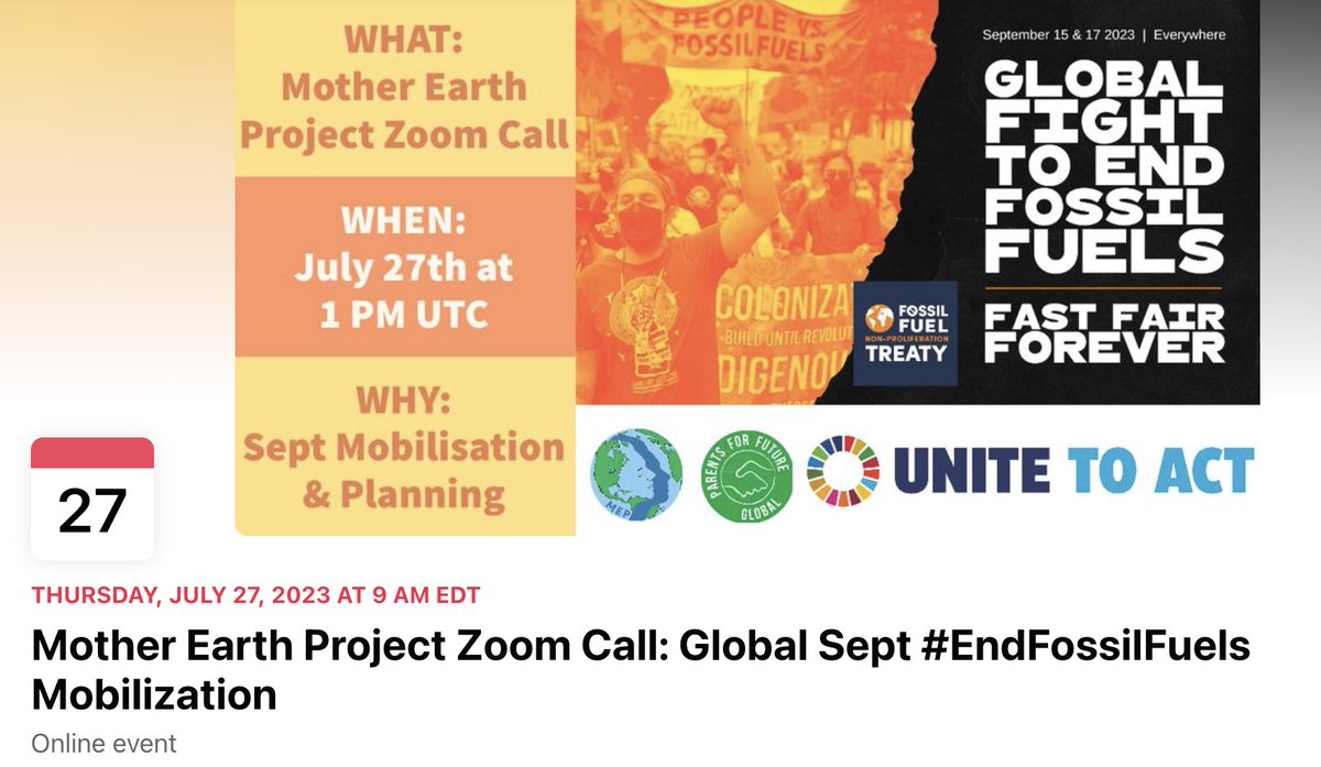 Thursday - Mother Earth Project ZOOM on Thurs, July 27 at 9am EST, UTC+2! - mailchi.mp/a1f906a5fc1f/t…