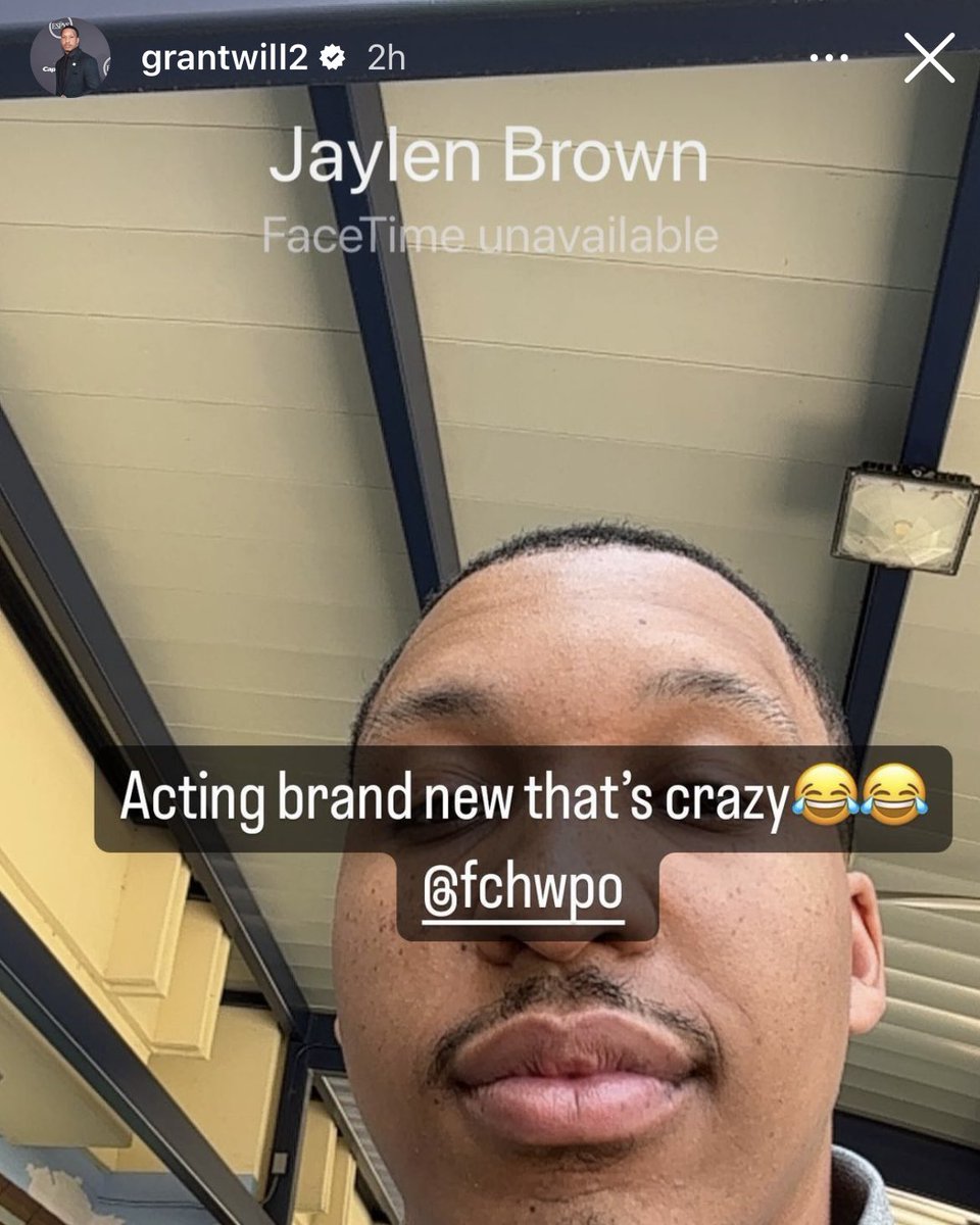 overtime's tweet photo. Jaylen Brown too busy counting his bread to pick up the phone 🤣🤑 https://t.co/7wzJrE4d8o