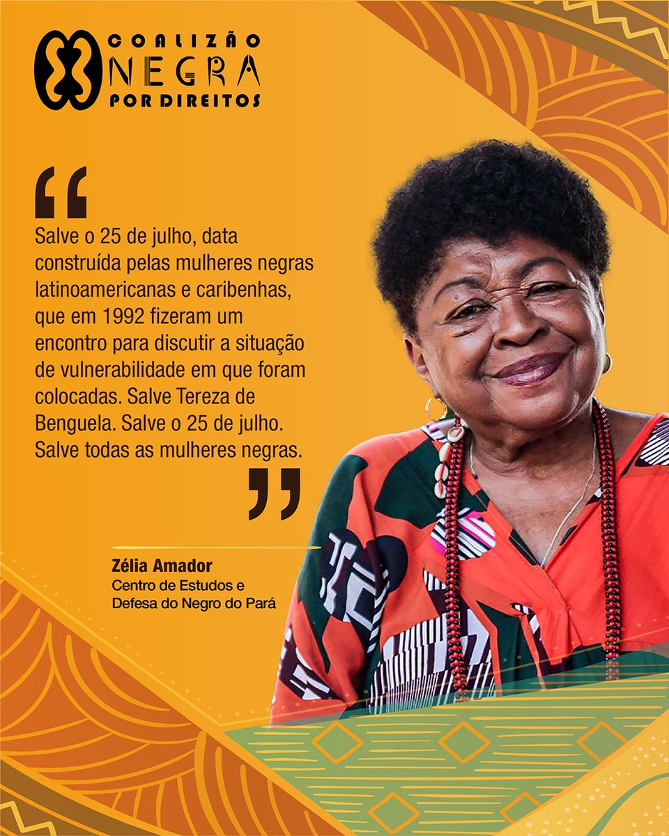coalizaonegra's tweet photo. Neste 25 de julho, Dia Nacional de Tereza de Benguela e da Mulher Negra e Dia Internacional da Mulher Negra Latino-americana, Caribenha e da Diáspora, a Coalizão vem homenagear e agradecer a cada uma das mulheres que, por meio de sua luta e do ativismo, constroem a Coalizão.🧶 https://t.co/TUHH94aogH