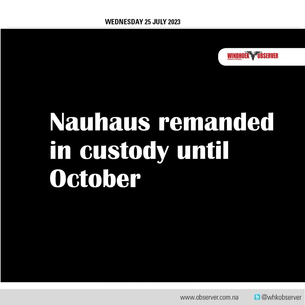 More charges were levelled against Antje Nauhaus, the 34-year-old woman that was arrested on Sunday in Swakopmund in connection with the deadly helicopter crash which cost the lives of two men. https://t.co/nWSJZdpIhz