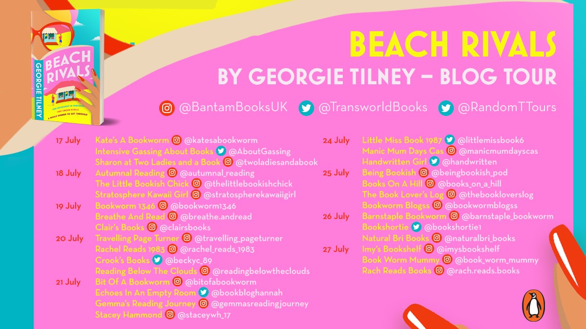 I'm on the #booktour today for #BeachRivals by Georgie Tilney. Full review up on Instagram instagram.com/p/CvIVrmZrotO/… A perfect summer or holiday read - I loved it! 🌟🌟🌟🌟 from me. #BookReview #booktwt #BookTwitter #bookbloggers