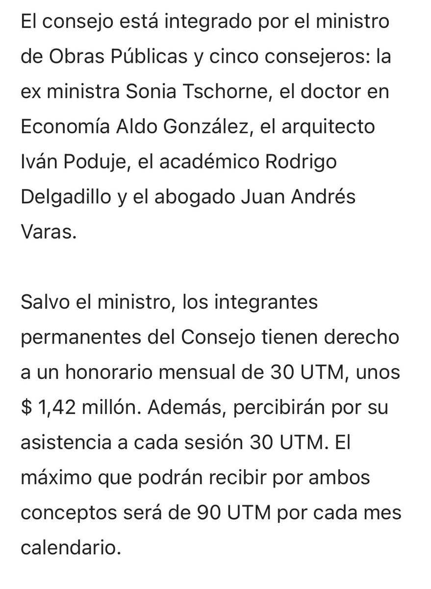 Durante el gobierno de Piñera <a href="/ipoduje/">Ivan Poduje</a> cobraba al mes simultáneamente 5,7 millones como asesor en Presidencia, 7 millones como asesor en MINVU, y 5,5 millones mensuales como miembro del consejo de concesiones MOP. En total cobraba 18,2 millones mensuales df.cl/empresas/infra…
