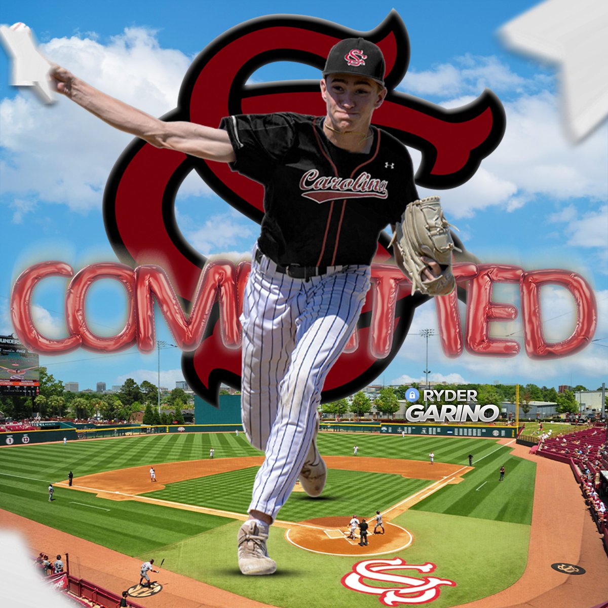 garino_ryder's tweet image. I am blessed to announce my commitment to play Division 1 baseball at the University of South Carolina. I would like to thank my coaches @CoachChristianL , and @Zoom_Baseball . I would also like to thank my family for helping throughout this process, and to reach my goal Spurs up
