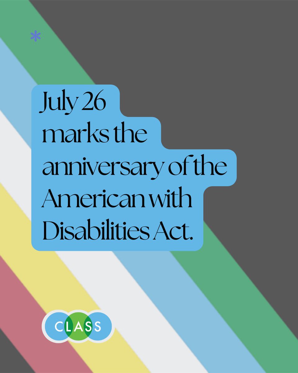 CLASSPGH's tweet photo. In July we celebrate uniqueness, achievements, experiences and struggles of the disability community. Today we celebrate 33 years of the American's with Disabilities Act. We will continue to strive toward a community where each belongs. #ThanksToTheADA https://t.co/zY5uCDdYf5