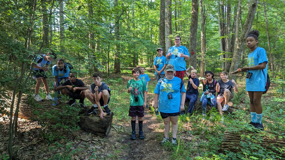 HodgesNKMS's tweet photo. Today, Forester Jeremey Falkenau from @ForestryVA talked with our Seek-Search-Survive kids about conservation, and we took a short hike in a beautiful place to conserve--Cumberland Preserve, which is right in our backyard! ❤️🌲 @MrsCederholm https://t.co/LyyCJRHASP