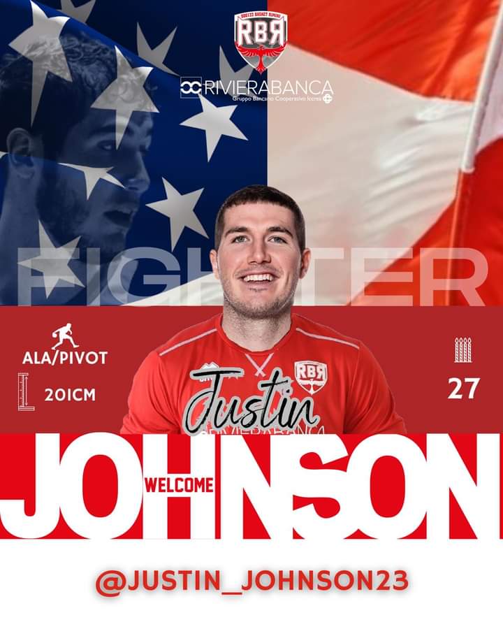 𝐉𝐉 🃏 
Ecco a voi il misterioso Mister X: his name is 𝐽𝑢𝑠𝑡𝑖𝑛 𝐽𝑜ℎ𝑛𝑠𝑜𝑛.
Il secondo USA (he's from Kentucky) sbarca a #Rimini direttamente dalla <a href="/easyCreditBBL/">easyCredit BBL</a> completando così il roster biancorosso.
Another JJ, siamo sicuri che vi farà impazzire.
Welcome Justin.
#Six