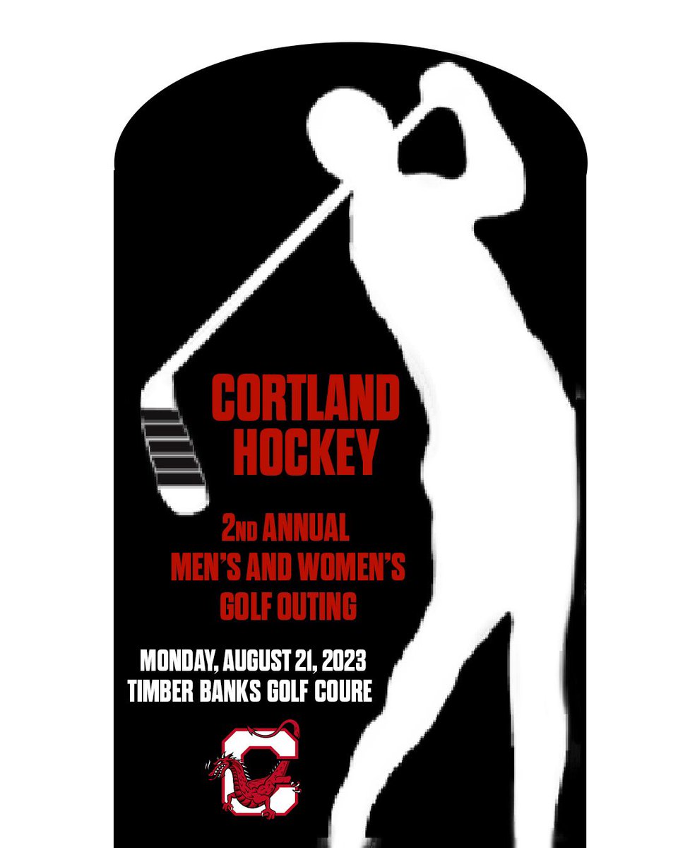 CortlandMhky's tweet photo. Cortland Men’s and Women’s 2nd Annual Golf Outing is less than a month away! Register your 4some today! https://t.co/SZiaHfPe8v https://t.co/Q3zrclpWQk