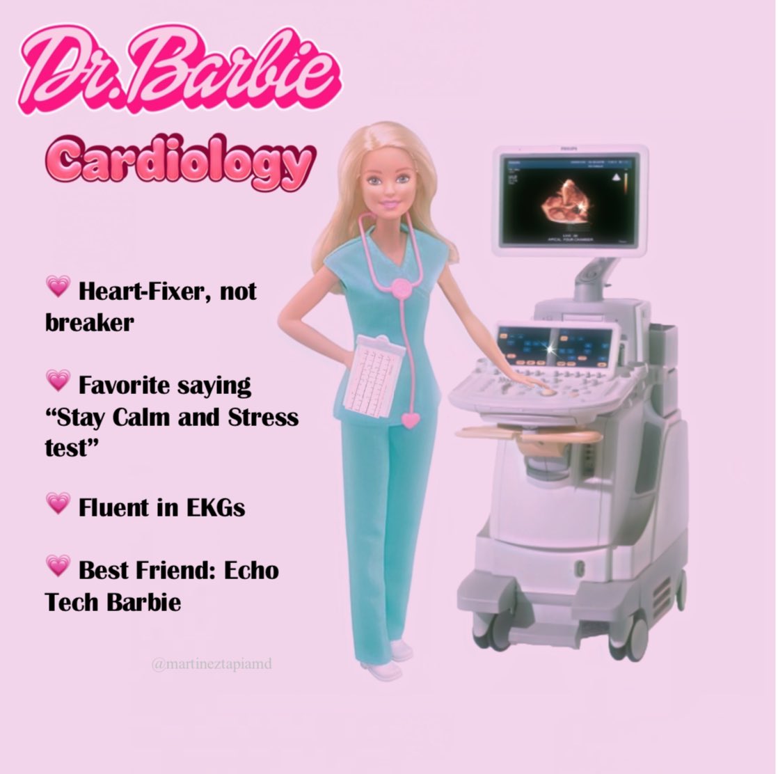 DrAnatapia's tweet image. #DrBarbie Series Part 1 #barbie #Pulm #Criticalcare #Nephrology #cardiology #Endocrinology