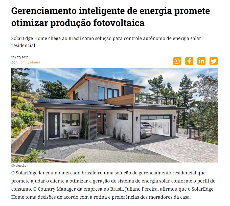 PortalSolar_Br's tweet image. 👉 Acesse a reportagem completa no site do Portal Solar!

#Solaredgehome #Solaredge #Energia #Energiasolar #Sustentabilidade