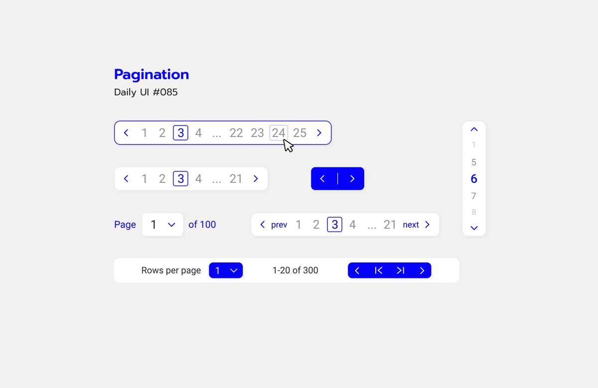 lotsitsien's tweet image. Bu lacivert tonundan vazgeçemiyorum
Daily UI #085 - Pagination
#uicomponent #uiux #figma #pagination