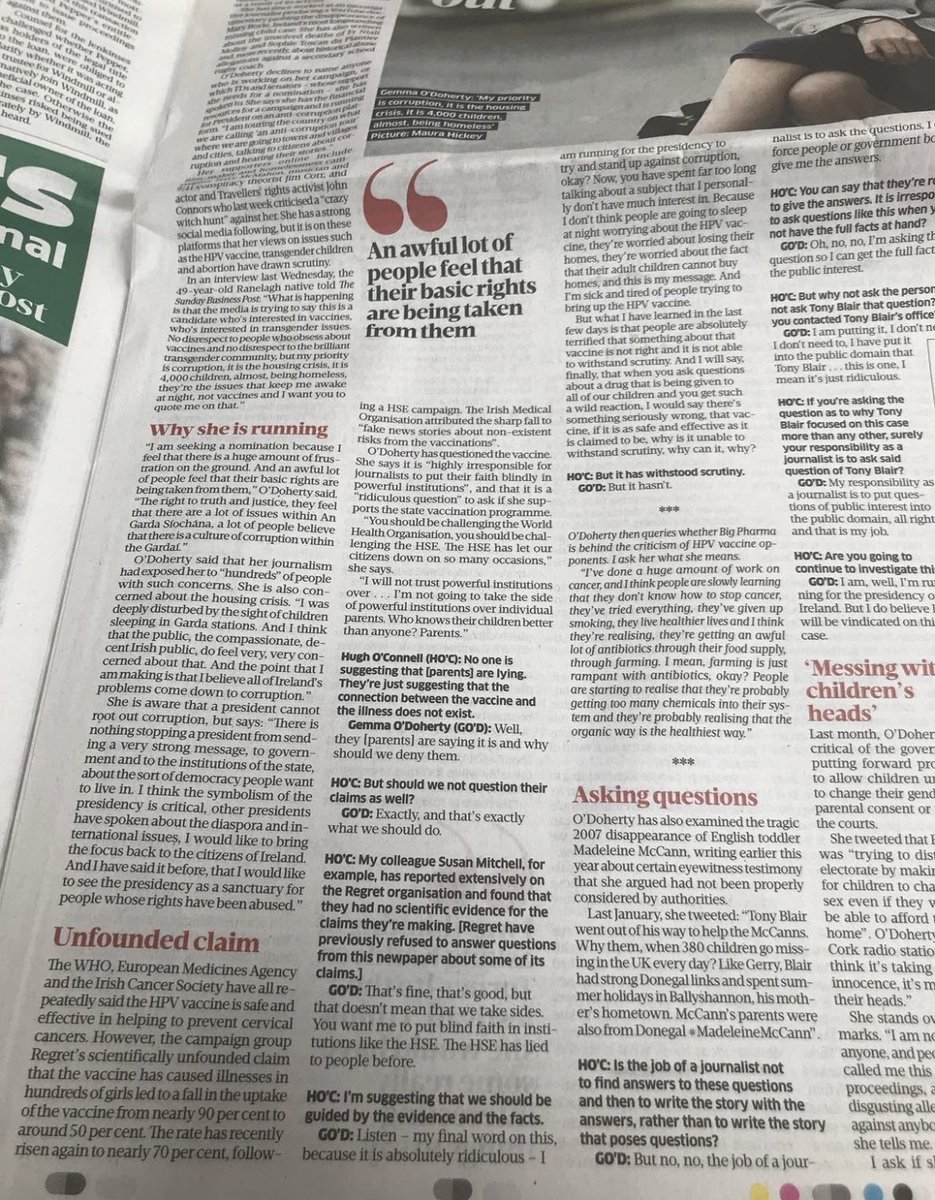 PMc276's tweet photo. Looking for photos of #Stand4Truth, I found this article about Demma O Goherty, by Hugh O Connell in 2018

She was platformed by mainstream media, they helped create the monster in court today https://t.co/pVywGQEmF0