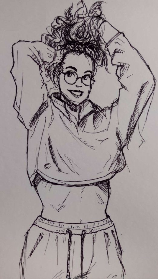 A pen sketch of @_tallassgirl to prove I still can