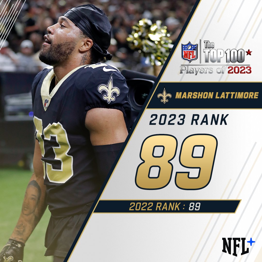 RT @NFL: 89. Marshon Lattimore
#NFLTop100 https://t.co/eu95OddbL3