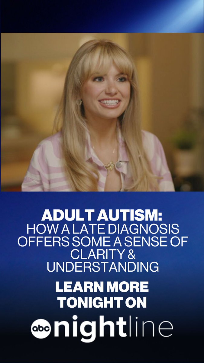 TONIGHT ON #NIGHTLINE: A growing number of people are being diagnosed with autism as adults. @JujuChangABC reports on @demi_burnett's story, how a mother’s diagnosis helped her recognize symptoms in her kids & how one organization provides employment to people with autism.