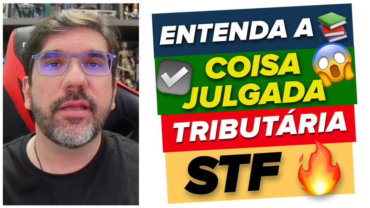 🔴😱 COISA JULGADA TRIBUTÁRIA - ESSA É A DECISÃO MAIS IMPORTANTE DO STF 🔴
youtu.be/PH05IUsN97o