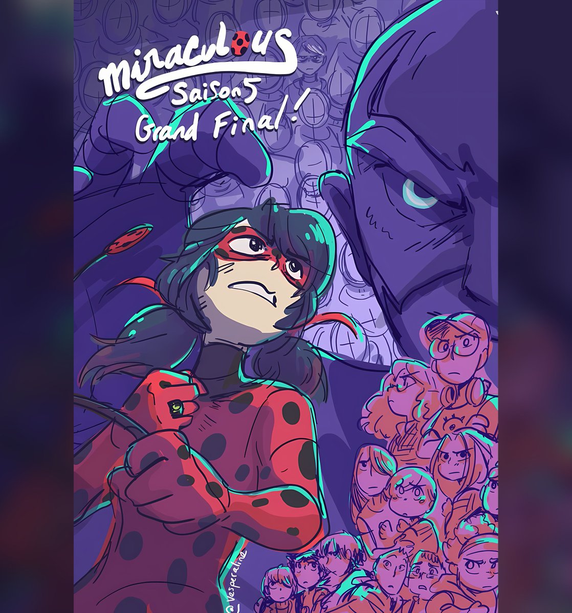 suni_mlb's tweet image. 🐞MIRACULOUS | SEASON 5 FINALE FANPOSTER🐞
🎉 Recreation of the S5 Finale poster by the incredibly talented trio: @vesperaline , @ShirubiNoni , and @Winny_IRL !

My Instagram: suni_mpo

#MLBS5Spoilers #MLBS5 #MiraculousLadybug