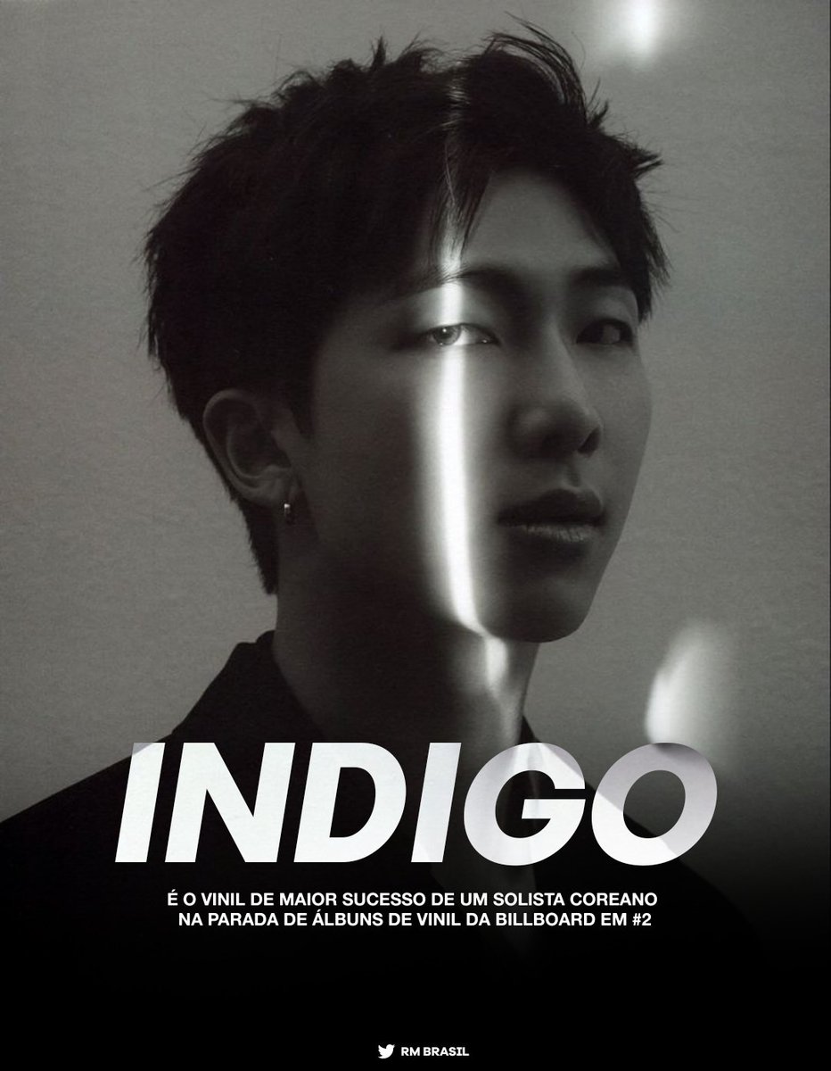 knj_brasil's tweet photo. O Indigo de RM é o vinil de MAIOR sucesso de um solista coreano na parada de álbuns de vinil da Billboard em #2.

#방탄소년단RM #RM #BTSRM @BTS_twt https://t.co/8w0C2yXFZ2
