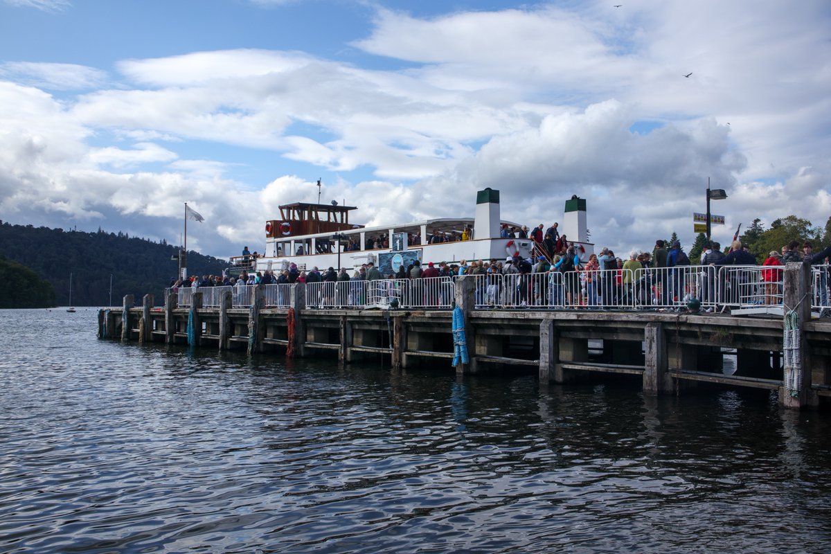 #Passengers boarding @Windermereboats #Swan busy on #LakeWindermere in the heart of the #English #LakeDistrict at the start #SummerHolidays @STPictures @TimesPictures @CumbriaLive @Telegraph @guardian @TravelMagazine