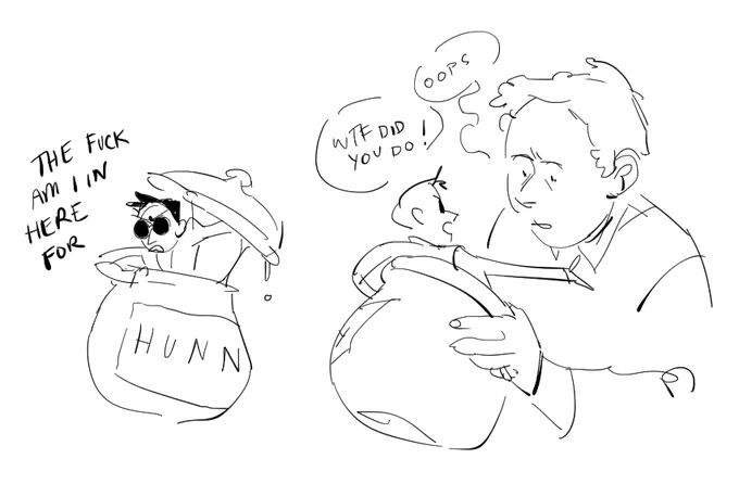 also chat realised that my az gives of big pooh bear vibes so what does pooh bear love the most? thats right a demon who looks like an ageing alt rock singer 