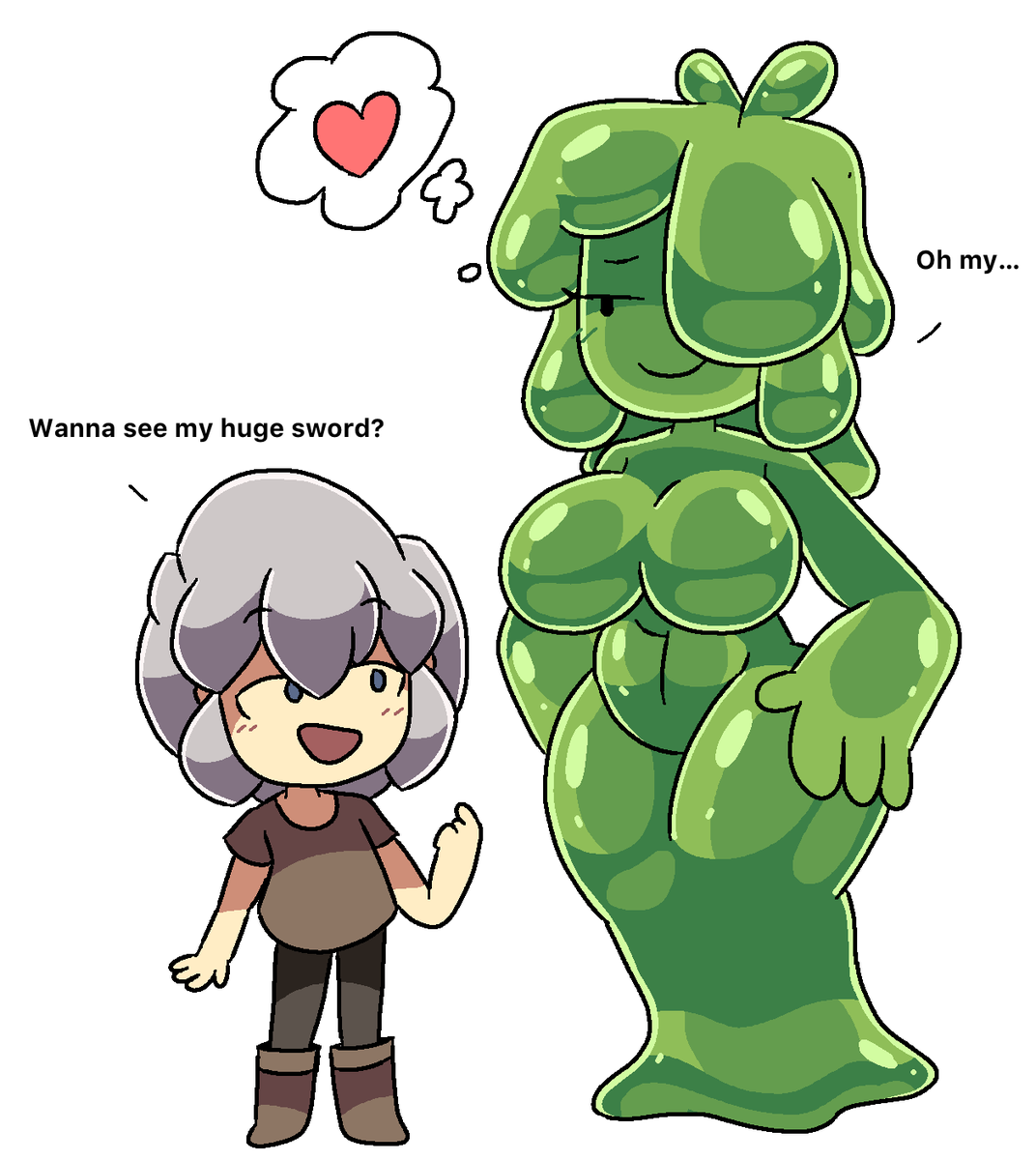 5k likes!!! Impressive. I'm literally the slime girl messiah