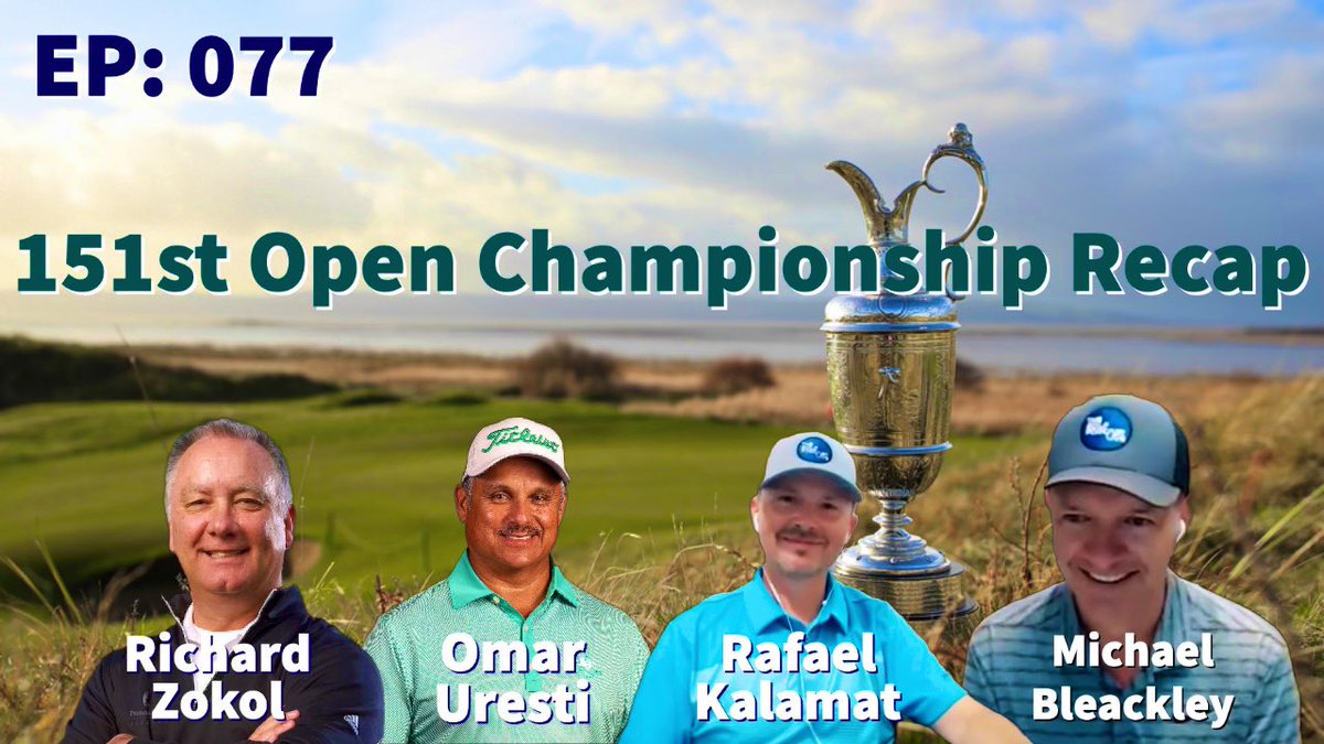 GolfPodcastLive's tweet photo. After a summer break here comes Episode 77! @RichardZokol 🇨🇦 reviews the @TheOpen 🏴󠁧󠁢󠁥󠁮󠁧󠁿 with Raf &amp; Mike and joins @OmarUresti1 🇺🇸 from Wales 🏴󠁧󠁢󠁷󠁬󠁳󠁿 as he gets ready to play at The #SeniorOpen!

Watch👉 https://t.co/ZOJKfywwqq

@Royal_Porthcawl @ChampionsTour @euLegendsTour @harmanbrian https://t.co/GBlQ5QUKgt