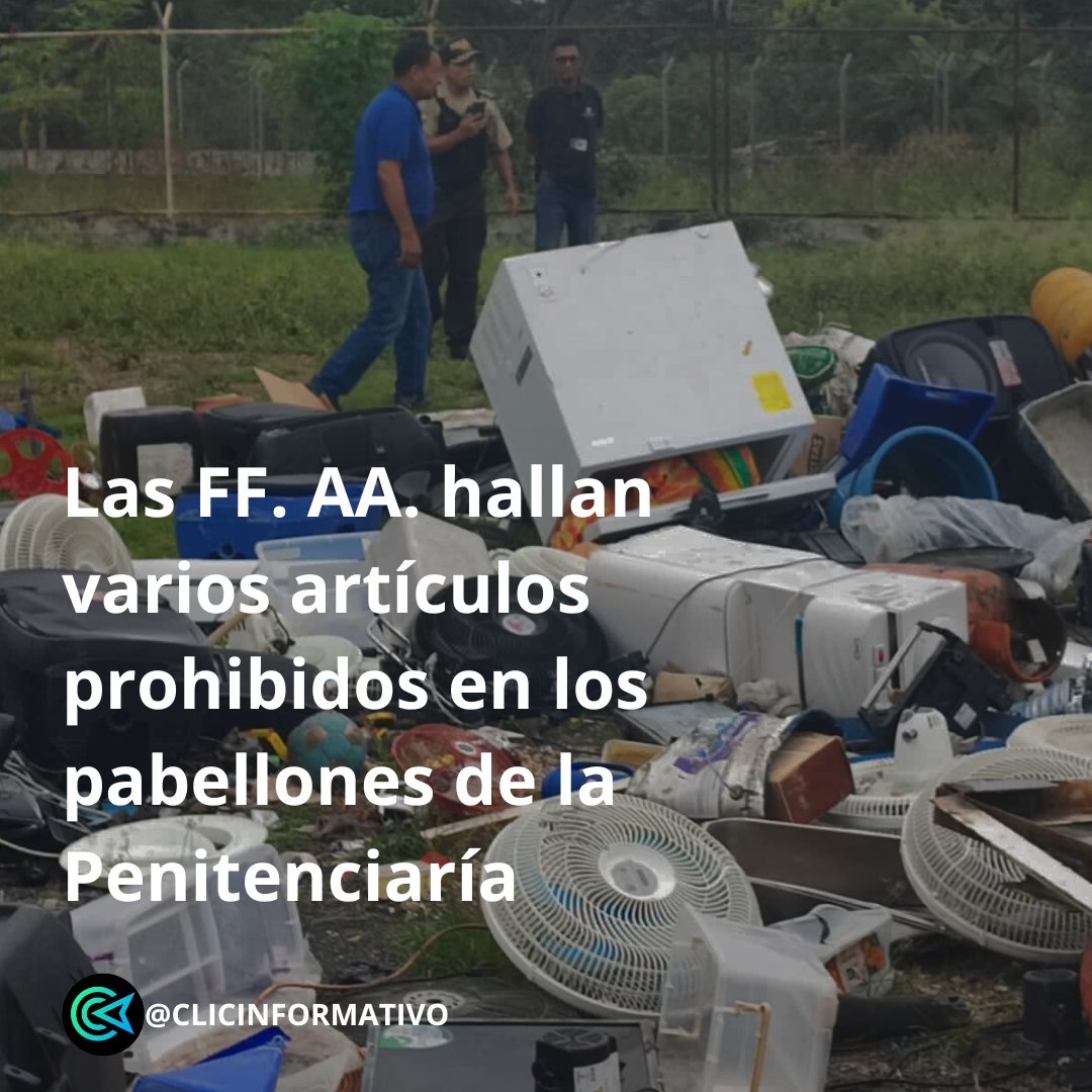 Clicinformativ1's tweet photo. Más de 1,500 uniformados entre policías👮‍♂️ y militares ingresaron a la Penitenciaría del Litoral para realizar un decomiso de armas, explosivos y demás artículos prohibidos. 

En total, las autoridades encontraron nueve fusiles, diescinueve alimentadores de fusil (...) https://t.co/GypXBWh4dO