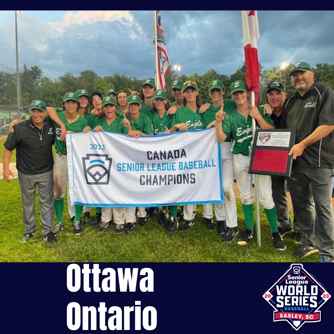 Ottawa is on their way to Senior League Baseball World Series to represent Canada! Only a few more teams to lock in their spot as Region Champions!