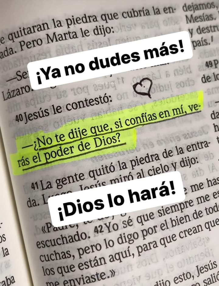 Dios lo hará.