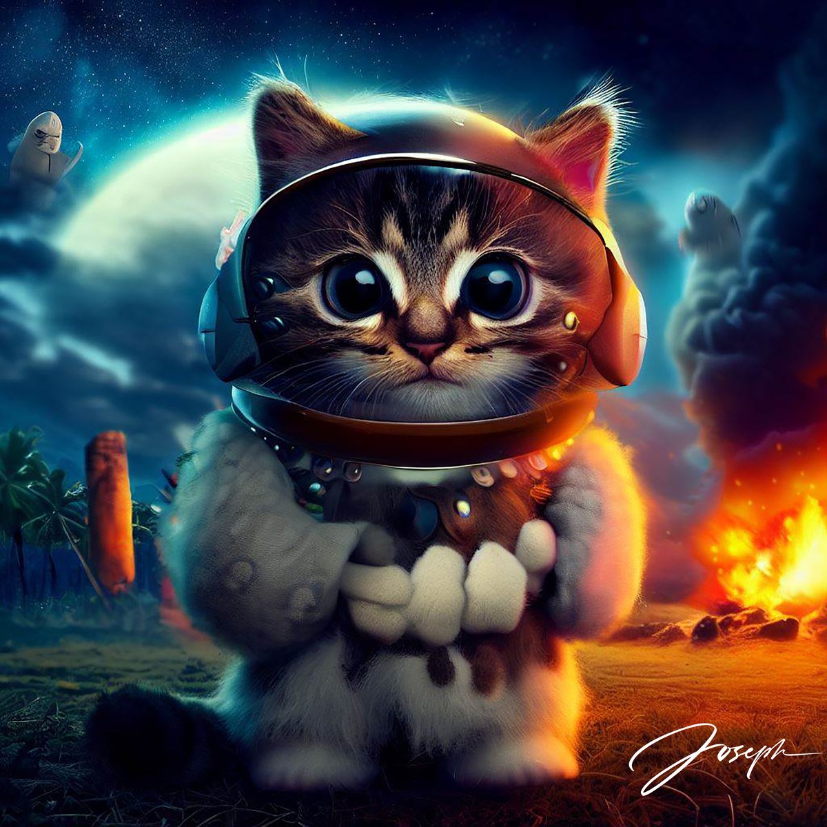 Can we all just relax for a bit?...take in some sights. #digitalart #CatsOnTwitter