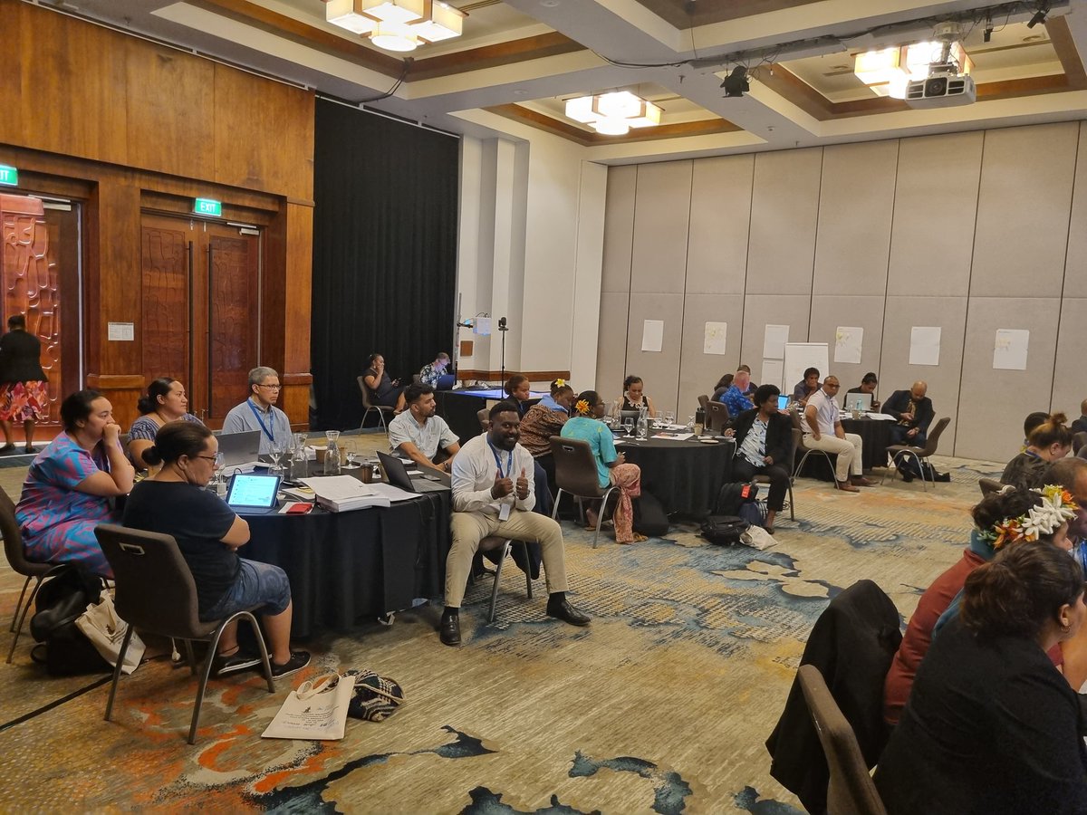 Miles_young20's tweet photo. 3rd &amp; final day of workshop to support Pacific Island Countries prepare submissions for ICJ advisory opinion on states' responsibilities for impacts of climate change. Viewing @spc_cps modeling on impacts of sea-level rise on Pacific communities. #ClimateAction #ClimateChange https://t.co/WLKRT5gMLF
