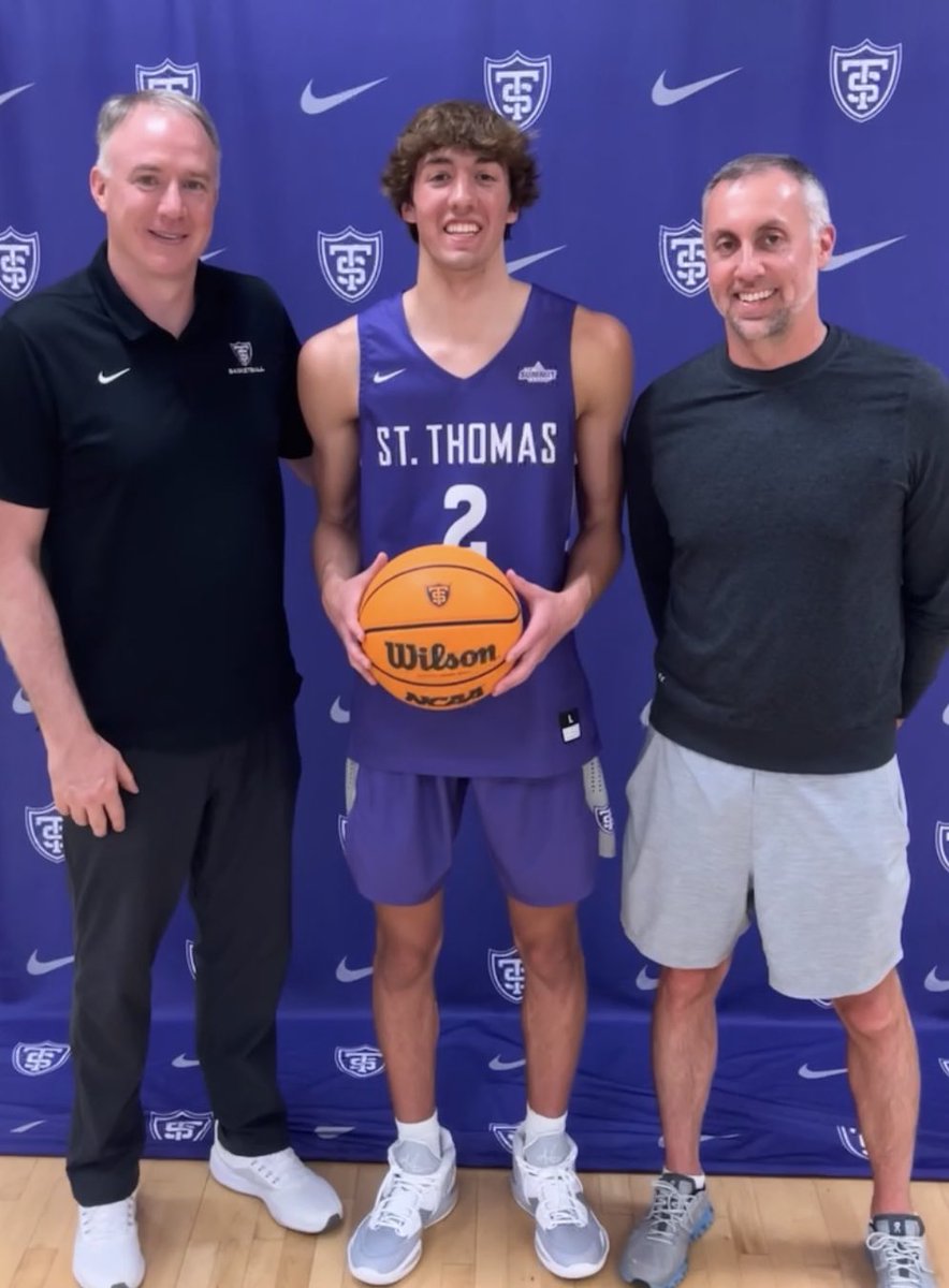 I am very proud and extremely excited to announce my commitment to play Division 1 basketball at the University of St. Thomas💜🤍 #RollToms