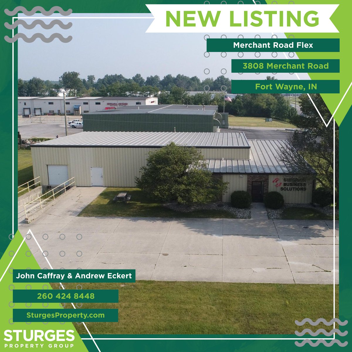 📣 Flex space available at Merchant Road! 📣
👉 6,680 total SF
👉 1 - 8' x 8' dock
👉 Easy access to I-69, US 30/33, and SR 3
Click this link to learn more about the Merchant Road Flex space: 👇👇👇
sturgesproperty.com/properties/mer…
#sturgespropertygroup #commercialrealestate #newlisting
