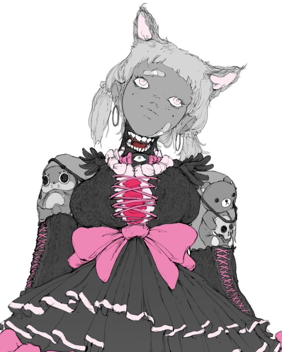 Pink trim. 
#artist #originalcharacter #manga