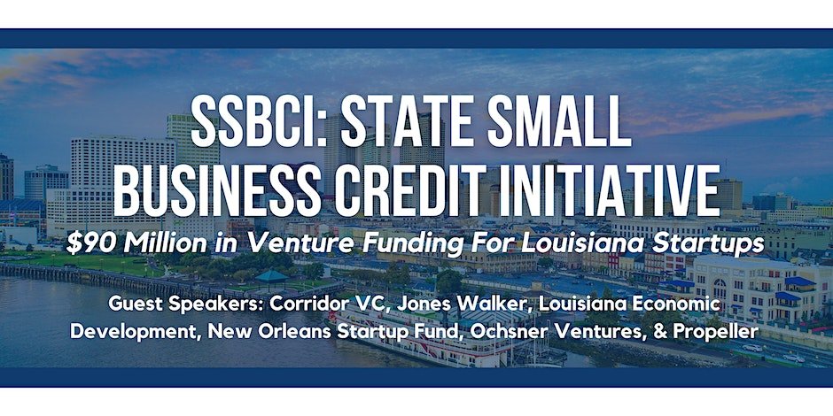 We are happy to partner with <a href="/GNOinc/">GNO, Inc.</a> and <a href="/joneswalker/">Jones Walker</a> to host this event next week on the SSBCI funding program - in person and virtual options available. Join us! 

eventbrite.com/e/ssbci-state-…