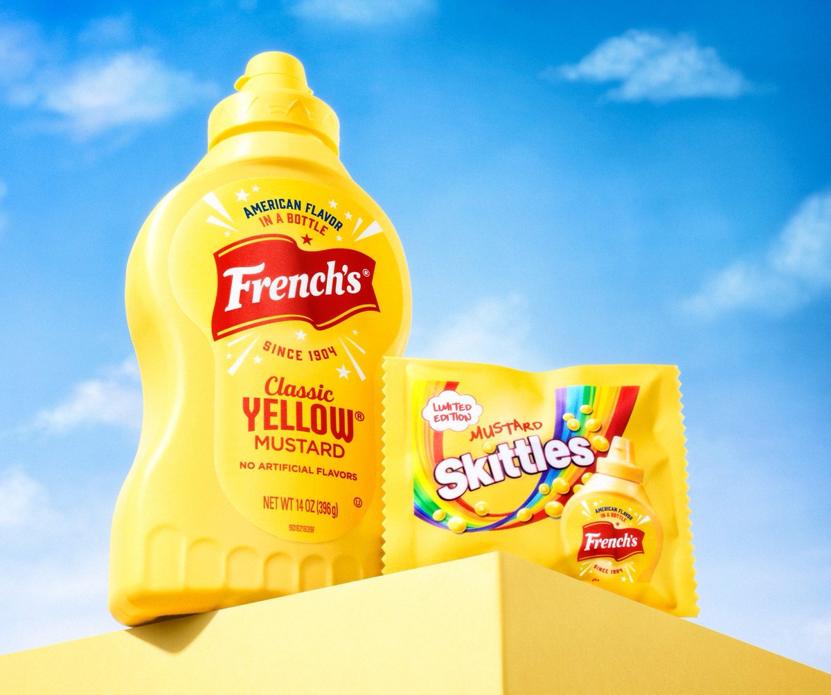 Not sure if it's a NO, a WHY, or possibly a YUM.

Hey, <a href="/Skittles/">SKITTLES</a> and <a href="/Frenchs/">French's</a>, we've going to need a bag sent our way to help us decided.