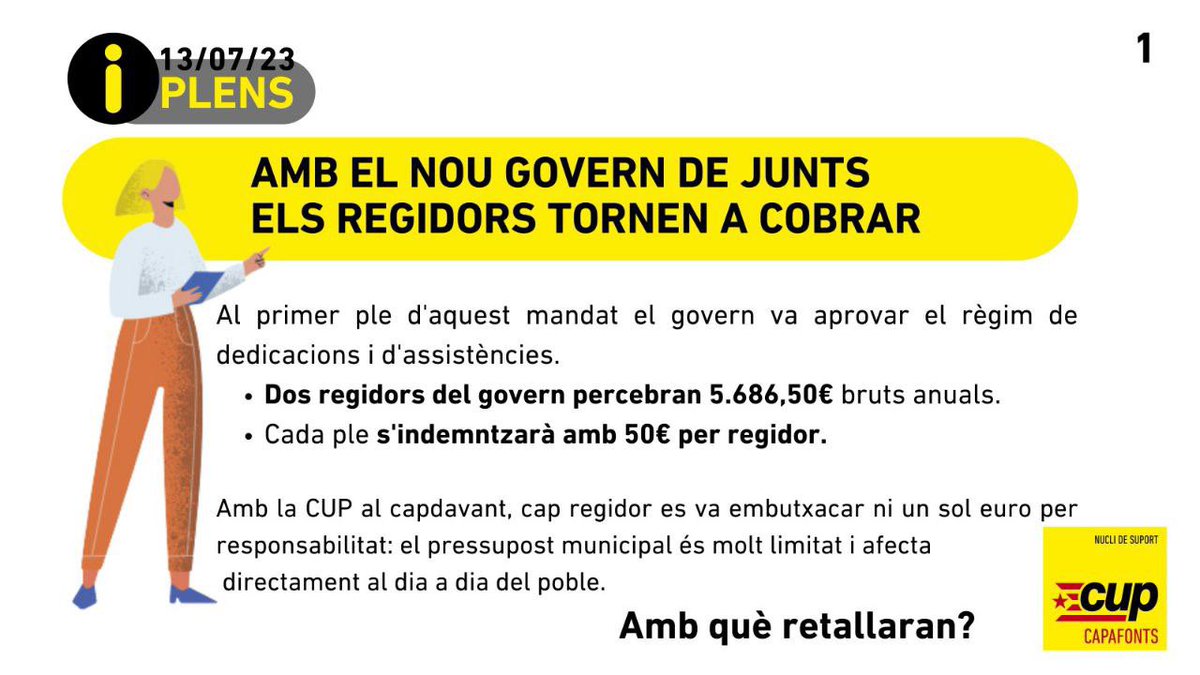 CCapafonts's tweet photo. Mancava informar d’això al 1r informatiu mensual! Un petit detallet… #prioritats #dejunts https://t.co/3nNPEizTZ8