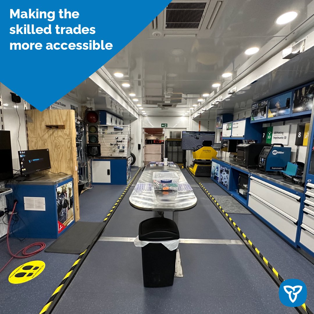 Sflecce's tweet image. Starting in 2024, every student will take one Tech Ed course.

To deliver on this, Ontario is launching 3 mobile tech classrooms to help educate 500,000 students.

@MonteMcNaughton &amp;amp; I are working together to ensure skilled trades learning leads to good jobs.

🔗:…