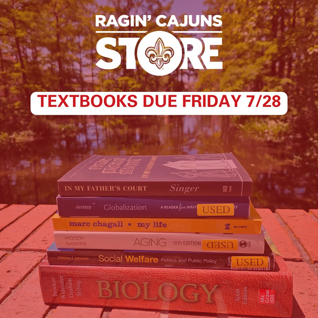 Reminder :: Textbooks are due back this 𝐅𝐑𝐈𝐃𝐀𝐘, 𝐉𝐔𝐋𝐘 𝟐𝟖!! 📚