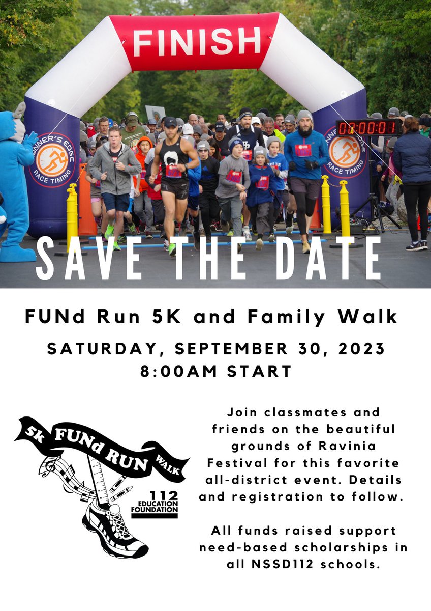 112foundation's tweet photo. Hey, @nssd112 families - #FUNdRun2023 registration opens next week! Mark your calendars for Saturday, September 30. You don't want to miss the FUNd! https://t.co/NmFq6lWur4