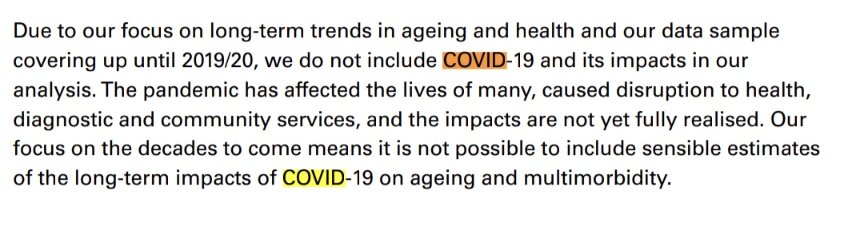 Please note this horrifying report includes the following CAVEAT / Rider: (NONE, not ONE of the millions ALREADY suffering from #LongCovid in the UK are included in this report's projections) Remember, there's nearly ALREADY 7.5 MILLION people on #NHSWaitingLists