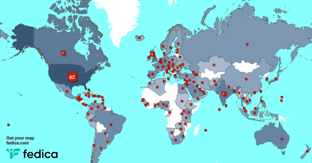 I have 40 new followers from Spain, and more last week. See fedica.com/!trip_elix