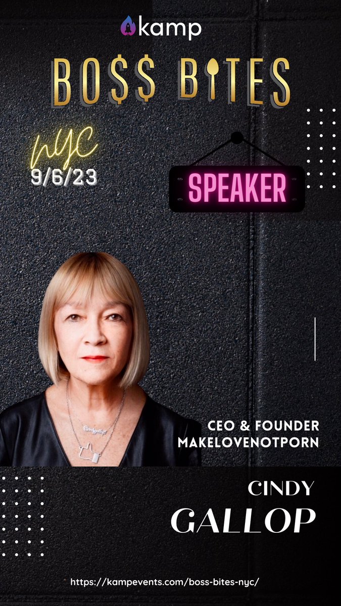 kampevents's tweet photo. Come join @cindygallop and some other all stars at our Bo$$ Bites NYC event sept 6!

We have a super vip dinner experience planned for all of our guests and your network will blow up by end of evening! 💥 

🎟️ https://t.co/vYO9a9rSGR (prices jump tonight, done wait!) https://t.co/rIjNGbVgcz