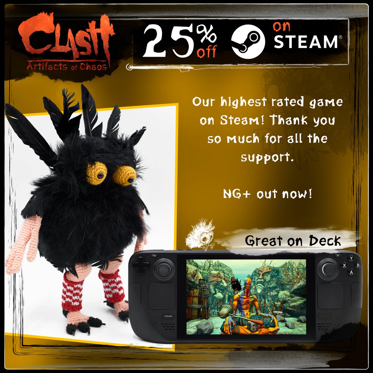 Retweet to get a chance to win a plushie. Our way of thanking our community. store.steampowered.com/app/1430680/Cl…