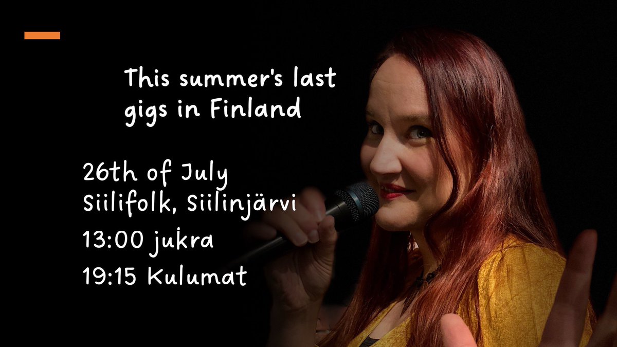 Last gigs this summer in Finland!
#gig #folk #folkfestival #finland #siilifolk2023