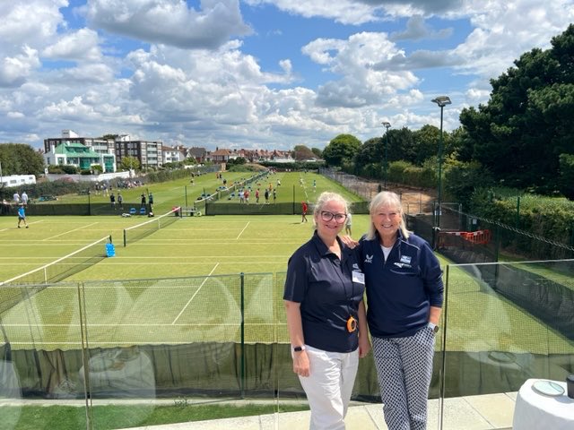 Thank you ⁦@procter_sandi⁩ Sandi Procter, LTA President, for popping in to see us at #countyweek   at CourtX_Southsea. @LTACompetitions #countycuptennis @handwtennis @TennisShrops @AvonTennisUK @TennisOxford @CumbriaTennis @Wiltslta